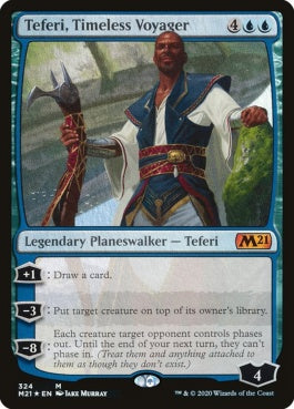 naokuroshop MTG [M21][324][青][M][EN][時を超える旅行者、テフェリー/Teferi, Timeless Voyager] NM