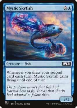 naokuroshop MTG [M21][326][青][C][EN][神秘の空魚/Mystic Skyfish] NM