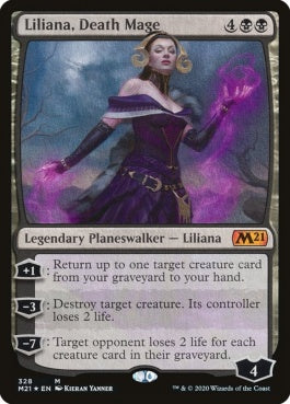 naokuroshop MTG [M21][328][黒][M][EN][死の魔道士、リリアナ/Liliana, Death Mage] NM