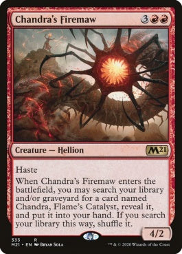 naokuroshop MTG [M21][333][赤][R][EN][チャンドラの火大口/Chandra's Firemaw] NM