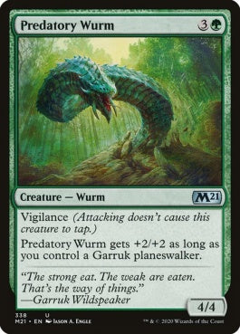 naokuroshop MTG [M21][338][緑][U][EN][捕食のワーム/Predatory Wurm] NM