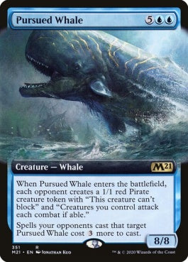 naokuroshop MTG [M21][351][青][R][EN][追われる鯨/Pursued Whale] NM