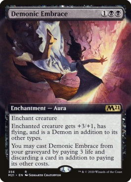 naokuroshop MTG [M21][356][黒][R][EN][悪魔の抱擁/Demonic Embrace] NM