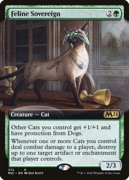 naokuroshop MTG [M21][374][緑][R][EN][猫の君主/Feline Sovereign] NM