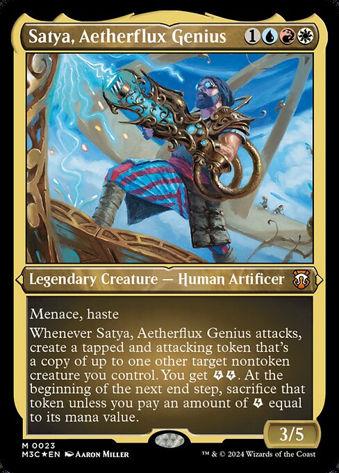 naokuroshop MTG [M3C][0023][多][M][EN][霊気の俊英、サティア/Satya, Aetherflux Genius] NM