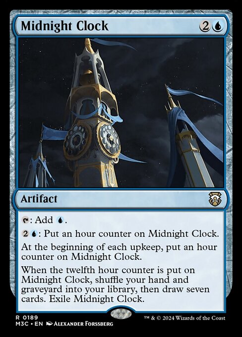 naokuroshop MTG [M3C][0189][青][R][EN][真夜中の時計/Midnight Clock] NM