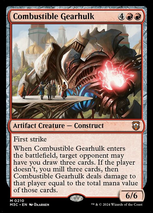 naokuroshop MTG [M3C][0210][赤][M][EN][焼却の機械巨人/Combustible Gearhulk]（リップルfoil） NM