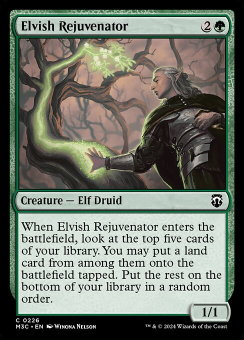 naokuroshop MTG [M3C][0226][緑][C][EN][エルフの再生者/Elvish Rejuvenator] NM