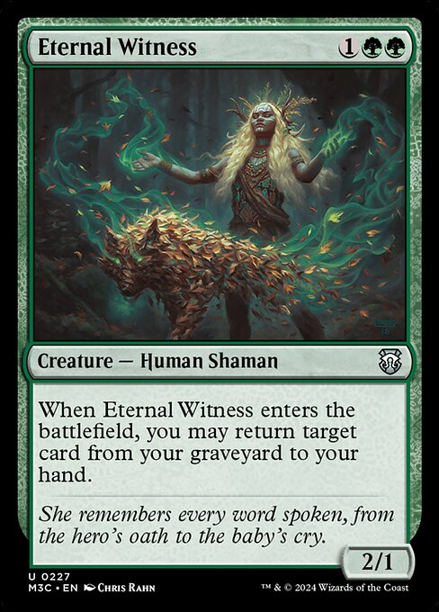 naokuroshop MTG [M3C][0227][緑][U][EN][永遠の証人/Eternal Witness] NM