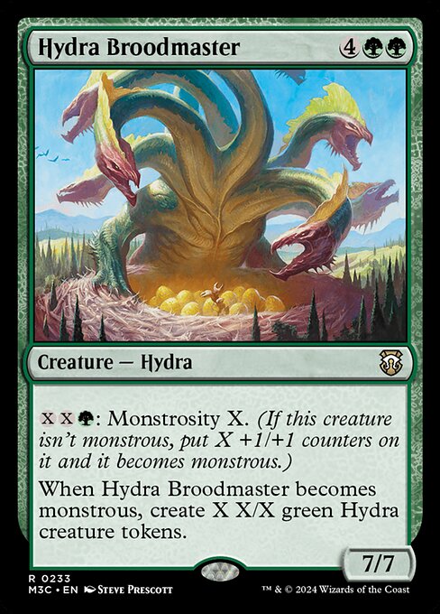 naokuroshop MTG [M3C][0233][緑][R][EN][ハイドラの繁殖主/Hydra Broodmaster]（リップルfoil） NM