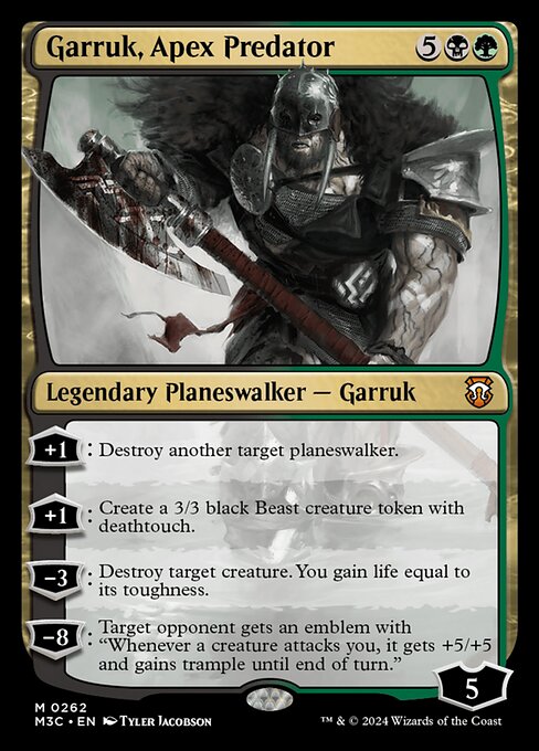 naokuroshop MTG [M3C][0262][多][M][EN][頂点捕食者、ガラク/Garruk, Apex Predator] NM