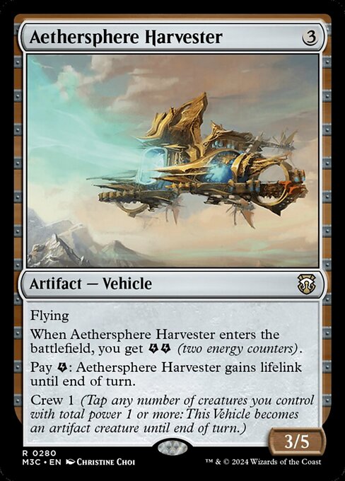 naokuroshop MTG [M3C][0280][茶][R][EN][霊気圏の収集艇/Aethersphere Harvester] NM