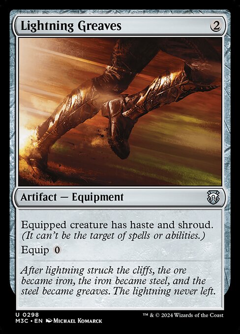 naokuroshop MTG [M3C][0298][茶][U][EN][稲妻のすね当て/Lightning Greaves] NM