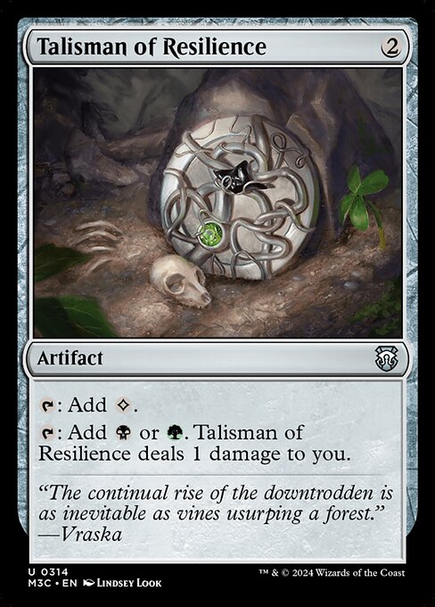 naokuroshop MTG [M3C][0314][茶][U][EN][反発のタリスマン/Talisman of Resilience]（リップルfoil） NM