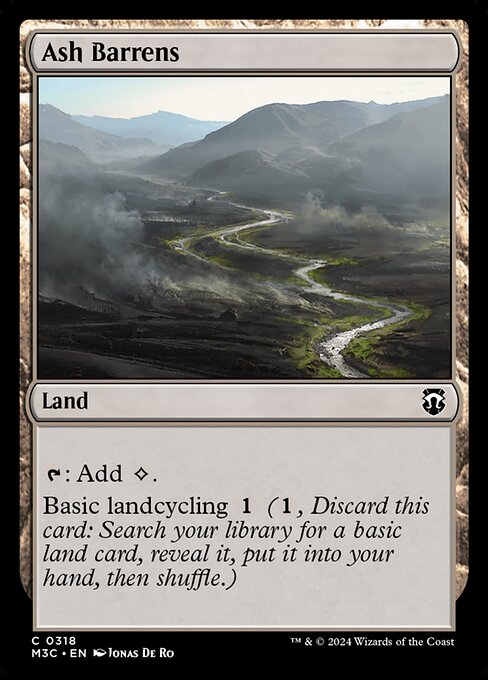 naokuroshop MTG [M3C][0318][土地][U][EN][灰のやせ地/Ash Barrens]（リップルfoil） NM