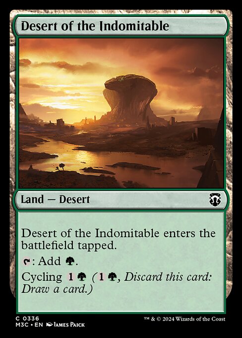 naokuroshop MTG [M3C][0336][土地][C][EN][不屈の砂漠/Desert of the Indomitable]（リップルfoil） NM