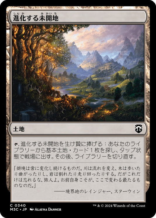 naokuroshop MTG [M3C][0340][土地][C][JP][進化する未開地/Evolving Wilds] NM