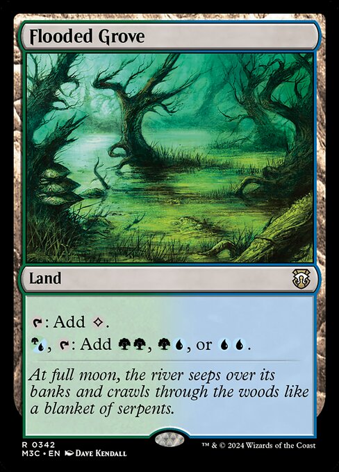 naokuroshop MTG [M3C][0342][土地][R][EN][溢れかえる果樹園/Flooded Grove] NM