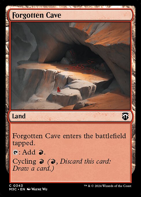 naokuroshop MTG [M3C][0343][土地][C][EN][忘れられた洞窟/Forgotten Cave]（リップルfoil） NM
