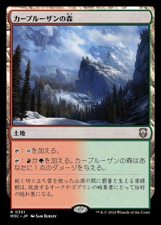 naokuroshop MTG [M3C][0351][土地][R][JP][カープルーザンの森/Karplusan Forest] NM