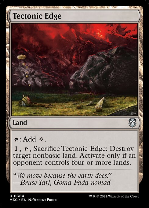 naokuroshop MTG [M3C][0384][土地][U][EN][地盤の際/Tectonic Edge] NM