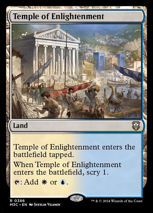 naokuroshop MTG [M3C][0386][土地][R][EN][啓蒙の神殿/Temple of Enlightenment]（リップルfoil） NM