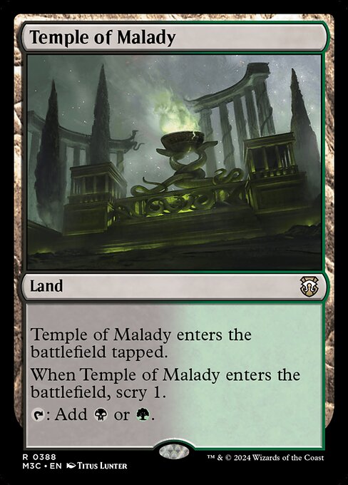 naokuroshop MTG [M3C][0388][土地][R][EN][疾病の神殿/Temple of Malady] NM