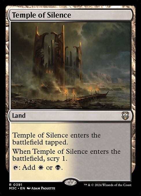 naokuroshop MTG [M3C][0391][土地][R][EN][静寂の神殿/Temple of Silence]（リップルfoil） NM