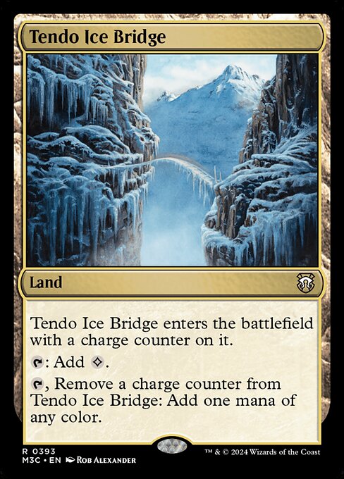 naokuroshop MTG [M3C][0393][土地][R][EN][氷の橋、天戸/Tendo Ice Bridge]（リップルfoil） NM