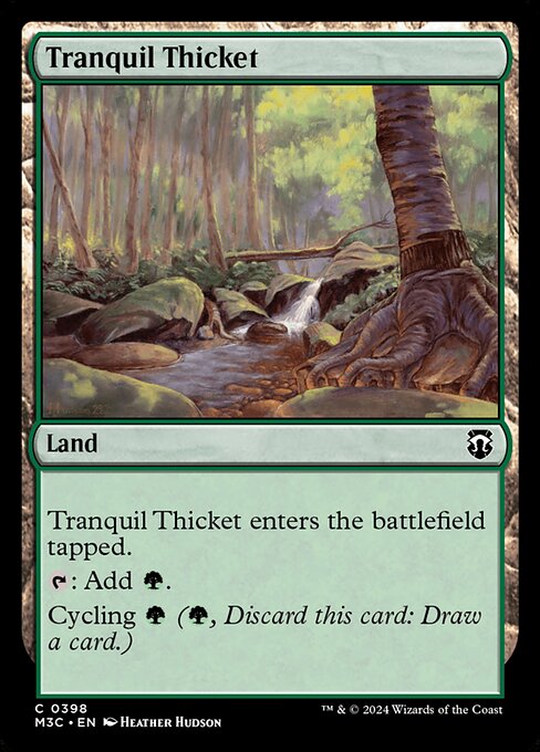 naokuroshop MTG [M3C][0398][土地][C][EN][平穏な茂み/Tranquil Thicket]（リップルfoil） NM