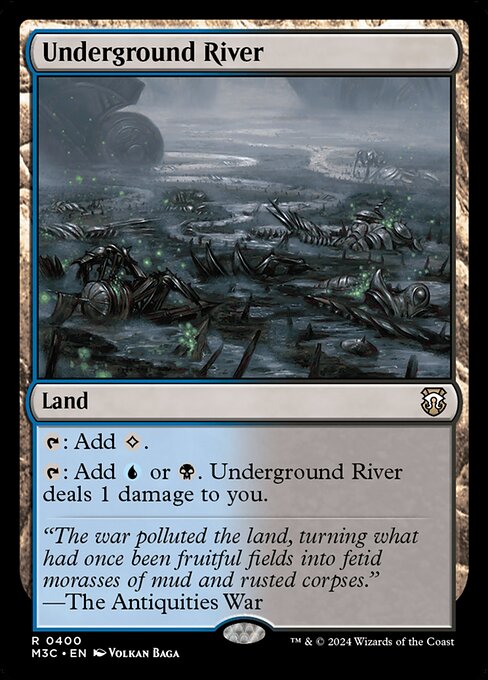 naokuroshop MTG [M3C][0400][土地][R][EN][地底の大河/Underground River] NM