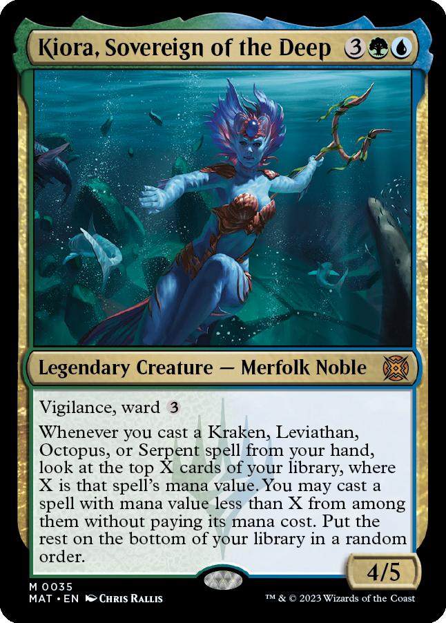 naokuroshop MTG [MAT][035][多][M][EN][深海の君主、キオーラ/Kiora, Sovereign of the Deep]（foil） NM