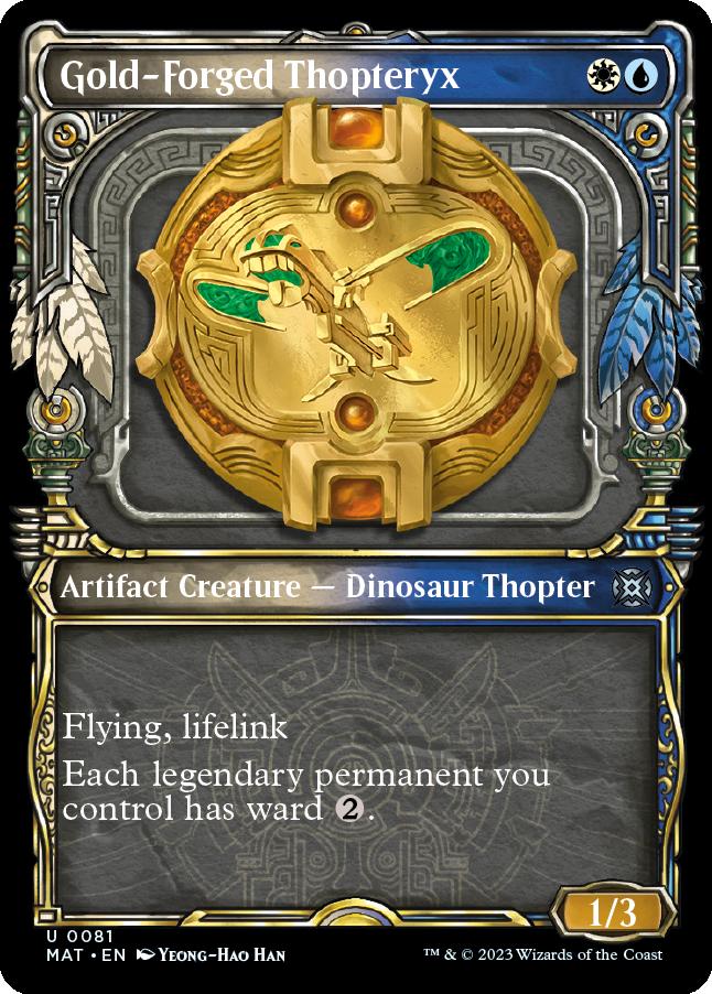 naokuroshop MTG [MAT][081][多][U][EN][黄金造りの飛竜機械/Gold-Forged Thopteryx]（foil） NM