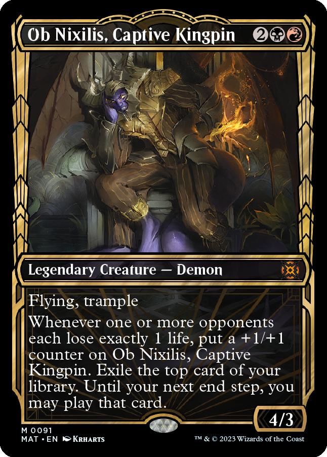 naokuroshop MTG [MAT][091][多][M][EN][囚われの黒幕、オブ・ニクシリス/Ob Nixilis, Captive Kingpin]（foil） NM