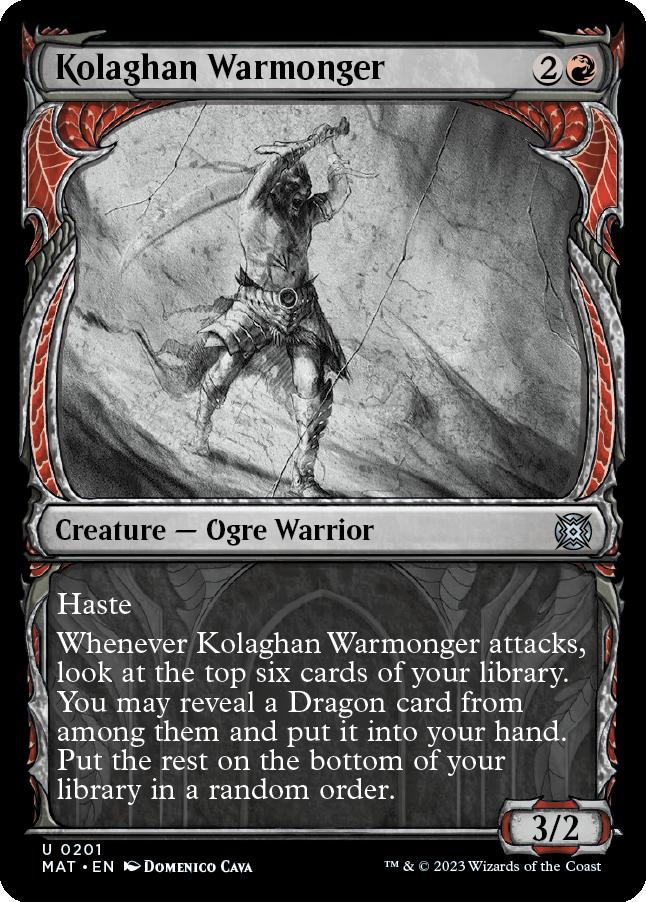 naokuroshop MTG [MAT][201][赤][U][EN][コラガンの戦争屋/Kolaghan Warmonger] NM