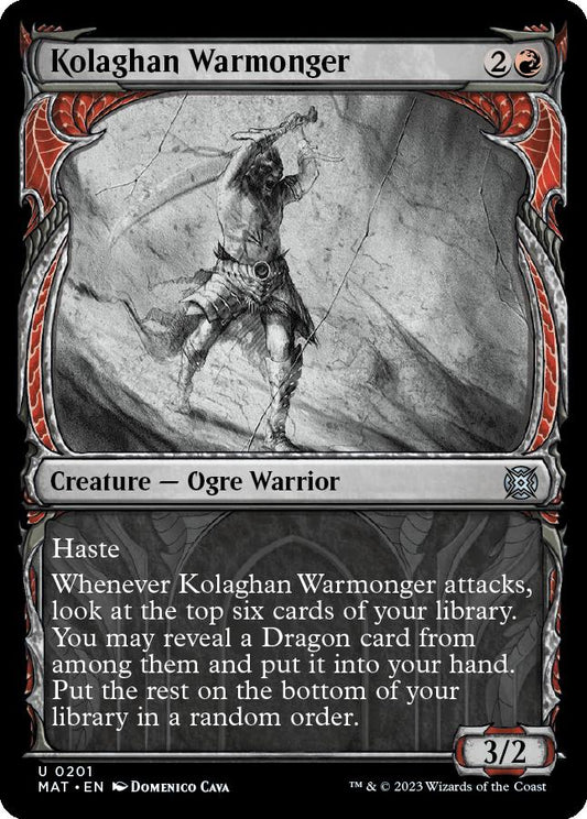 naokuroshop MTG [MAT][201][赤][U][EN][コラガンの戦争屋/Kolaghan Warmonger] NM