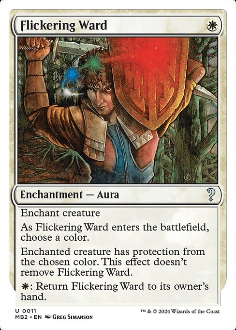 naokuroshop MTG [MB2][0011][白][U][EN][ちらつき護法印/Flickering Ward] NM