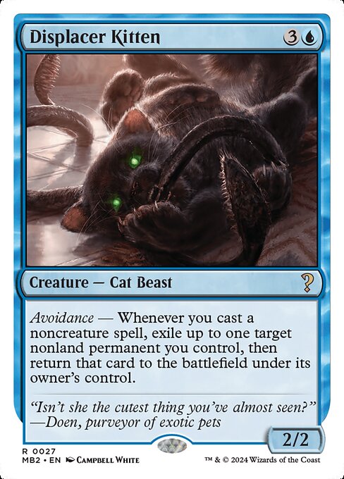 naokuroshop MTG [MB2][0027][青][R][EN][ディスプレイサーの仔猫/Displacer Kitten] NM