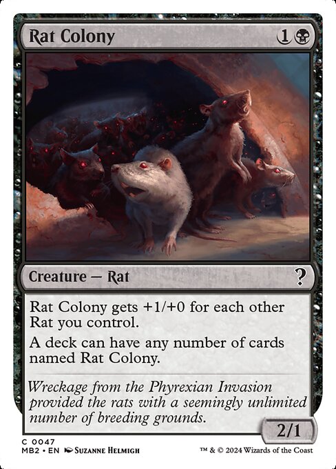 naokuroshop MTG [MB2][0047][黒][C][EN][ネズミの群棲/Rat Colony] NM