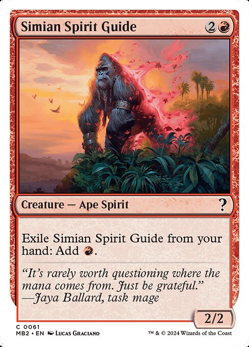 naokuroshop MTG [MB2][0061][赤][C][EN][猿人の指導霊/Simian Spirit Guide] NM