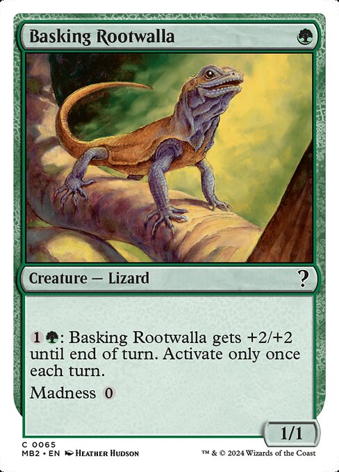 naokuroshop MTG [MB2][0065][緑][C][EN][日を浴びるルートワラ/Basking Rootwalla] NM