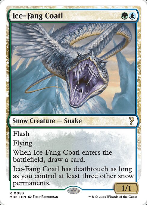 naokuroshop MTG [MB2][0083][多][R][EN][氷牙のコアトル/Ice-Fang Coatl] NM