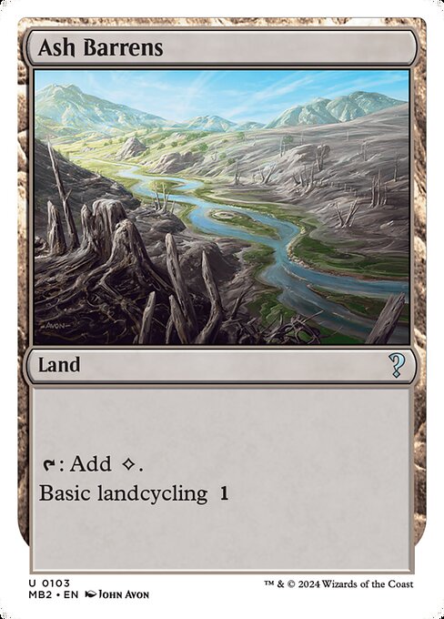 naokuroshop MTG [MB2][0103][土地][U][EN][灰のやせ地/Ash Barrens] NM