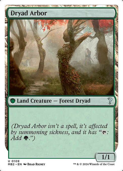 naokuroshop MTG [MB2][0108][土地][U][EN][ドライアドの東屋/Dryad Arbor] NM