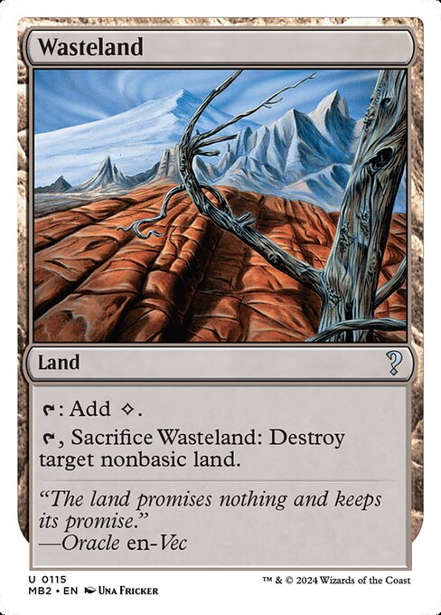 naokuroshop MTG [MB2][0115][土地][U][EN][不毛の大地/Wasteland] NM