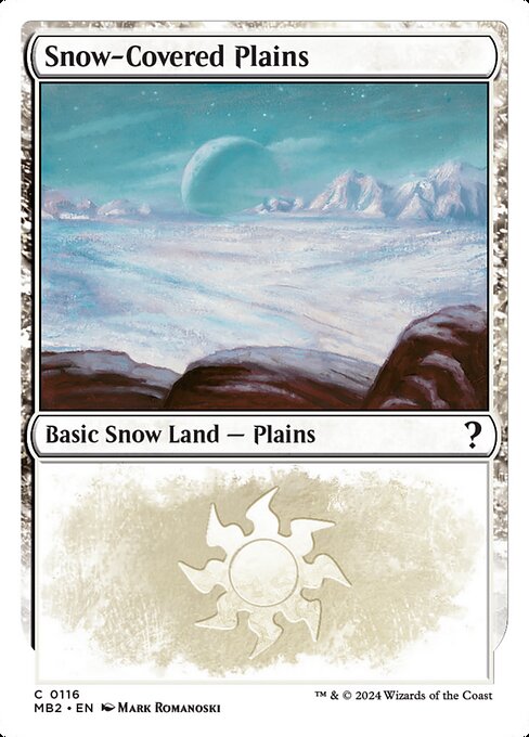 naokuroshop MTG [MB2][0116][土地][C][EN][冠雪の平地/Snow-Covered Plains] NM