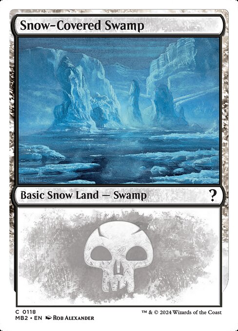 naokuroshop MTG [MB2][0118][土地][C][EN][冠雪の沼/Snow-Covered Swamp] NM