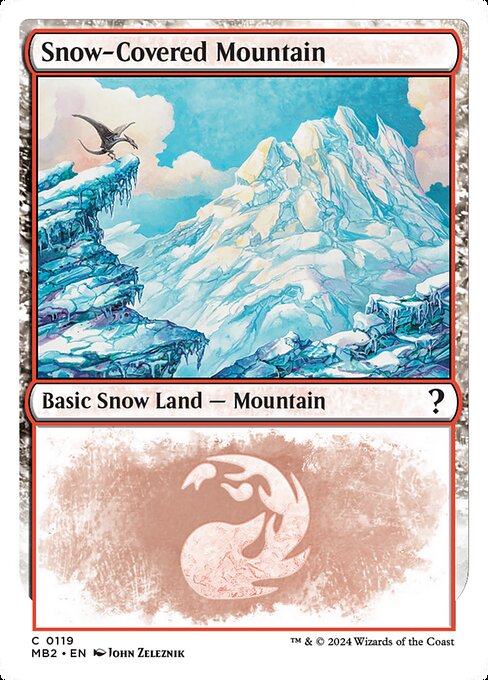 naokuroshop MTG [MB2][0119][土地][C][EN][冠雪の山/Snow-Covered Mountain] NM