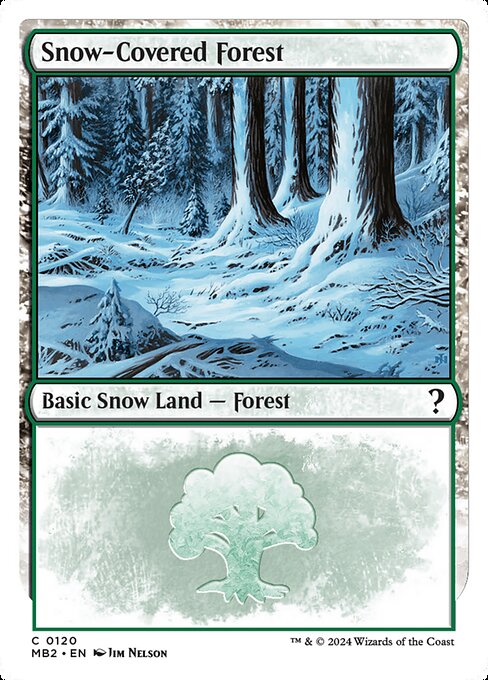 naokuroshop MTG [MB2][0120][土地][C][EN][冠雪の森/Snow-Covered Forest] NM