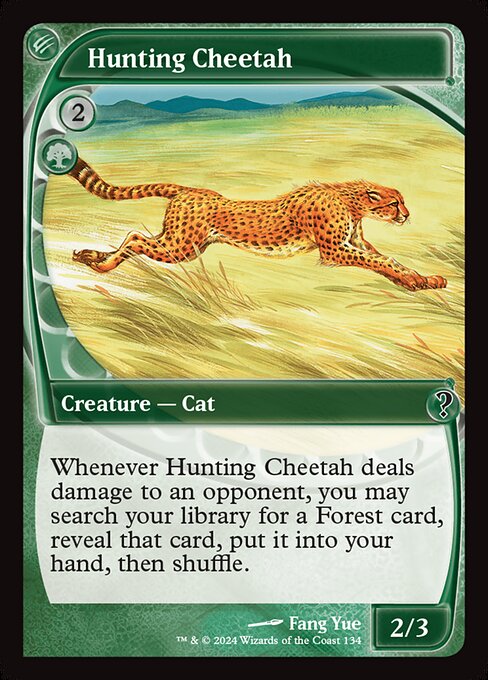 naokuroshop MTG [MB2][0134][緑][C][EN][狩りをする豹/Hunting Cheetah] NM